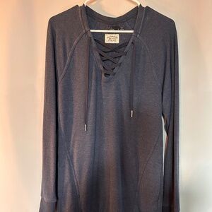 Prana Tie-front Sweatshirt Dress